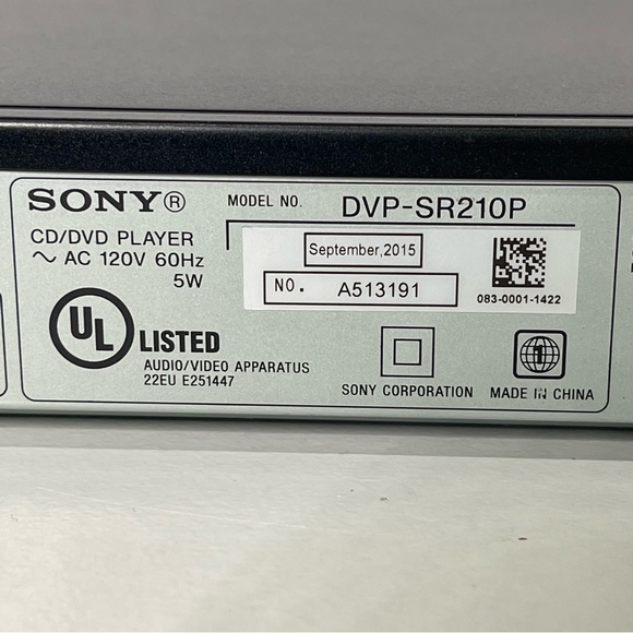 Sony CD/DVD Video Player Dolby Digital Compact Slim Black Model DVP-SR210P - Picture 9 of 12